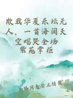 欺我华夏乐坛无人，一首海阔天空唱哭全场